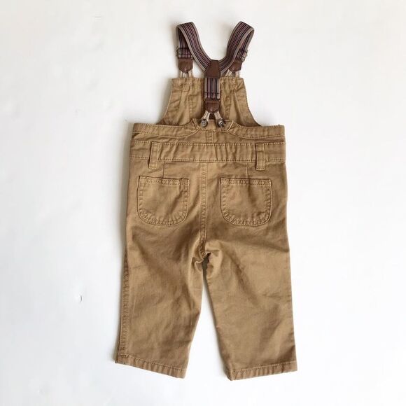 Joe Fresh tan denim overalls EUC 6-12 months - Picture 3 of 3